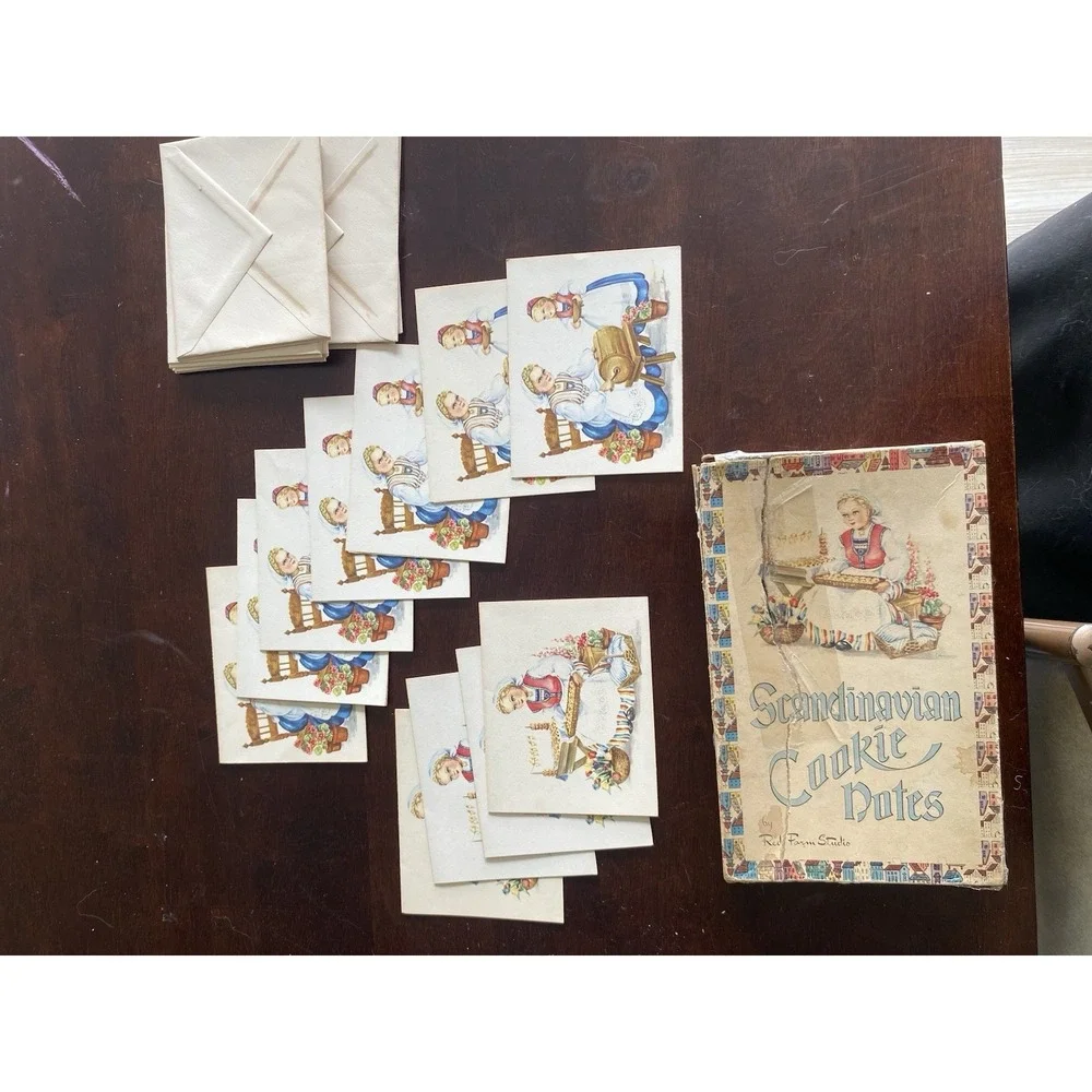 Scandinavian Cookie Notes Recipes W/ Envelopes